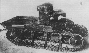 танк Т-12 с установленной пушкой