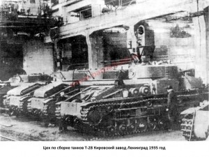 производство танков Т-28 Кировский завод 1935 год