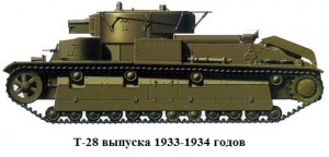 танк Т-28 образца 1933/34 годов