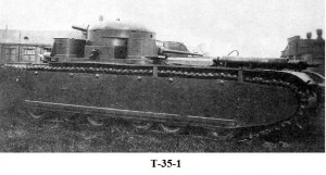 танк Т-35-1 на полевых испытаниях