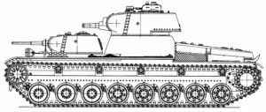 Боковая проекция танка Т-100