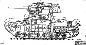 Разрез танка Т-126-1 (Т-26-5) 3